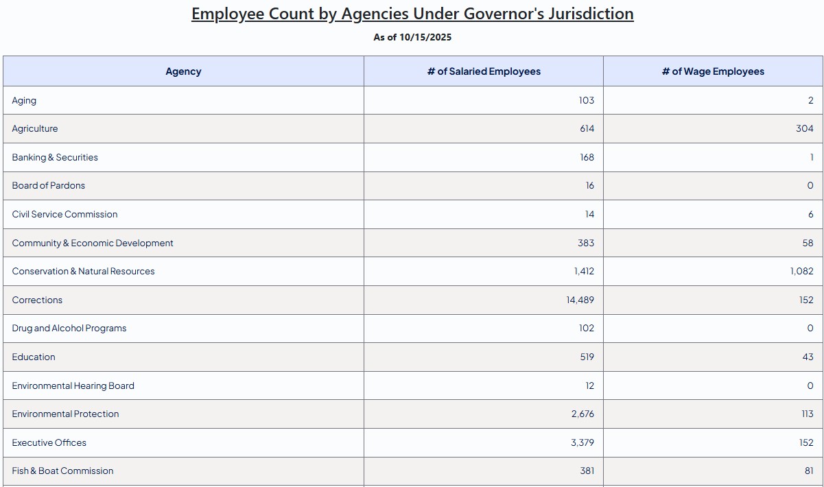 Employees Count by Agencies